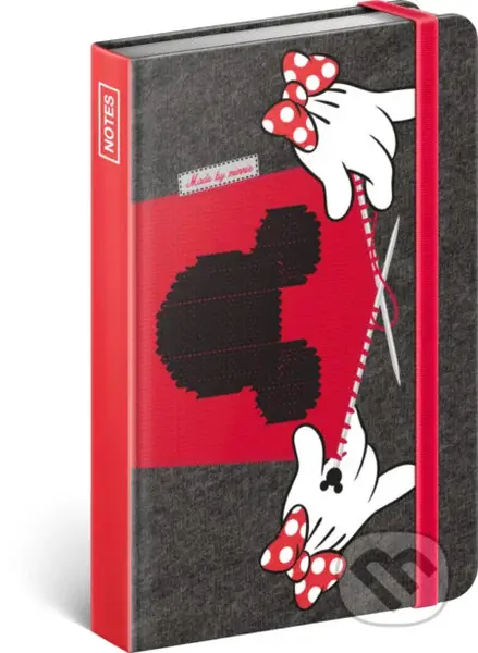 Notes Minnie (linkovaný s gumičkou na uzavření)