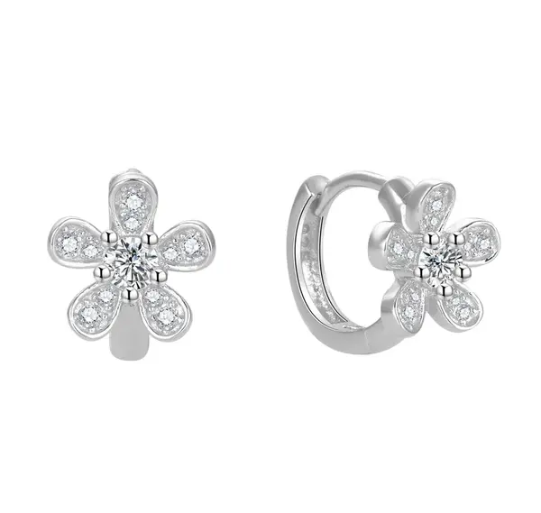 Beneto Půvabné kruhové náušnice se zirkony AGUC2732