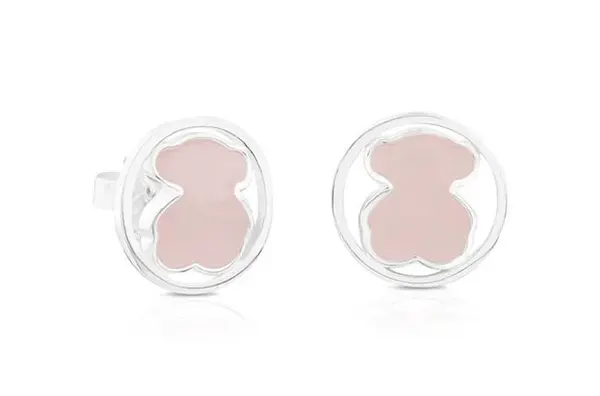 Tous Půvabné stříbrné náušnice s růženínem Camille 1000050700