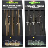 Korda olověná montáž ring swivel leadcore leader 3ks-weed/silt