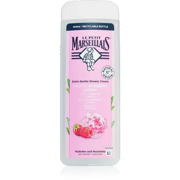 Le Petit Marseillais Bio Malina & Pivoňka krémový sprchový gel 400 ml