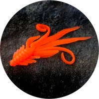 Redbass gumová nástraha nymfa signal orange uv - l 80 mm