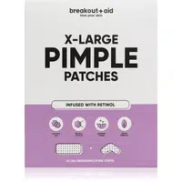 breakout + aid Pimple Patches X-Large lokální péče proti akné s retinolem 5 ks
