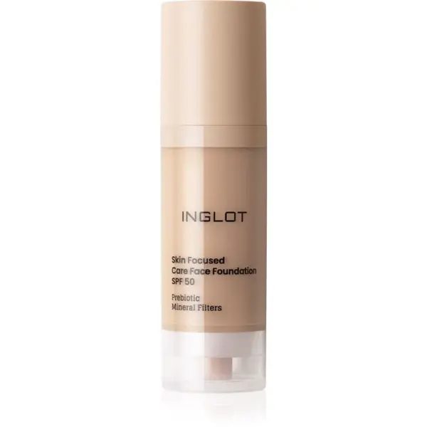Inglot Skin Focused Care Face Foundation SPF 50 krycí make-up SPF 50 odstín 306 Medium Beige 30 ml