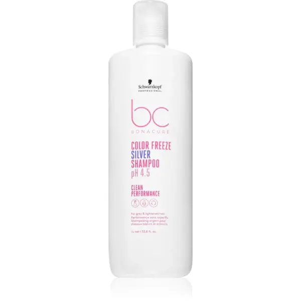 Schwarzkopf Professional BC Bonacure Color Freeze Silver stříbrný šampon pro blond a melírované vlasy 1000 ml
