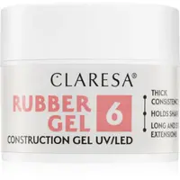 Claresa Rubber Gel Construction Gel UV/LED gelový lak pro prodloužení nehtů odstín 06 12 g