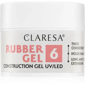 Claresa Rubber Gel Construction Gel UV/LED gelový lak pro prodloužení nehtů odstín 06 12 g