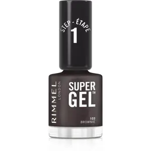 Rimmel Super Gel gelový lak na nehty bez užití UV/LED lampy odstín 103 Brownie 12 ml