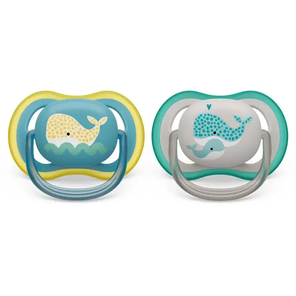 Philips Avent Ultra Air SCF349/24 18m+ dudlík Whale 2 ks