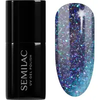 Semilac UV Hybrid Galaxy Flash gelový lak na nehty s použitím UV/LED lampy odstín 826 Virtual Blue 7 ml