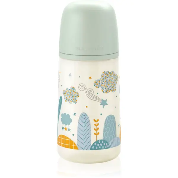 Suavinex Dreams SX Pro Physiological M kojenecká láhev 3 m+ Medium Flow - Blue 270 ml