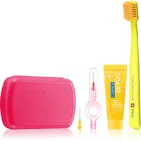 Curaprox Travel Set cestovní set na zuby, jazyk a dásně Magenta