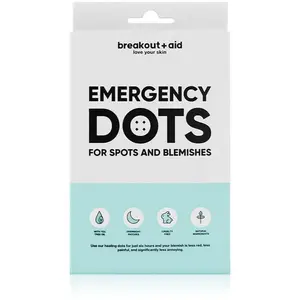 breakout + aid Emergency Dots For Spots and Blemishes lokální péče proti akné na obličej, dekolt a záda s Tea Tree oil 72 ks