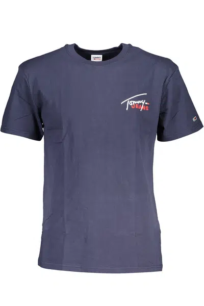 TOMMY HILFIGER MEN'S BLUE SHORT SLEEVE T-SHIRT