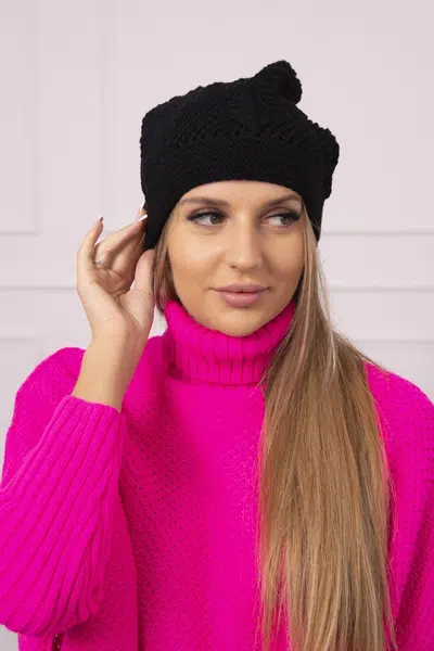 marka niezdefiniowana Dámska čiapka Uliana K408 čierna