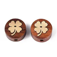 Natural Sandalwood Mala and Brass Finding Beads