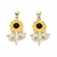 Brass Enamel Pendants