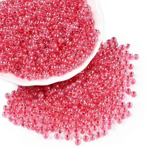 6/0 Transparent Inside Colours Glass Seed Round Beads