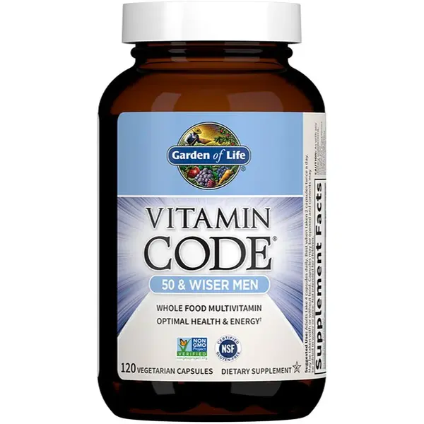 Garden of Life RAW Vitamin Code 50 & Wiser Men komplexný multivitamín pre mužov 120 cps