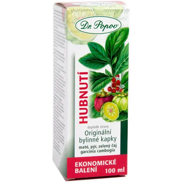 Dr. Popov Originální bylinné kapky Chudnutie kvapky na podporu chudnutia 100 ml