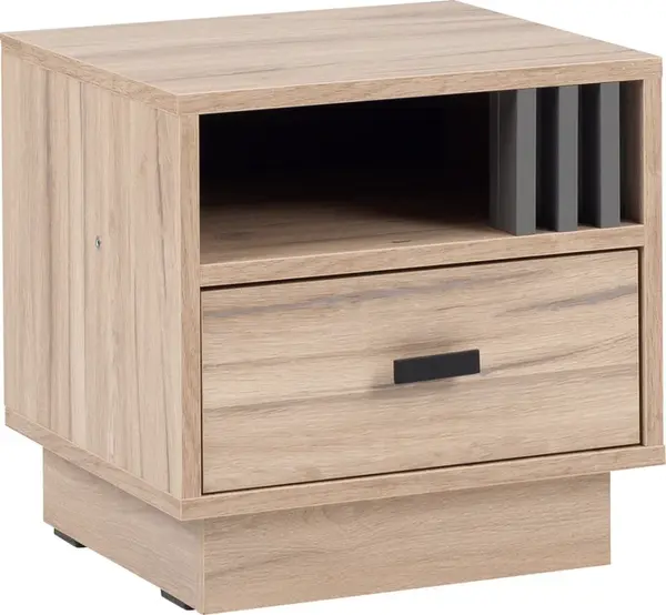 Nočný stolík-eliot - dub estana/šedá