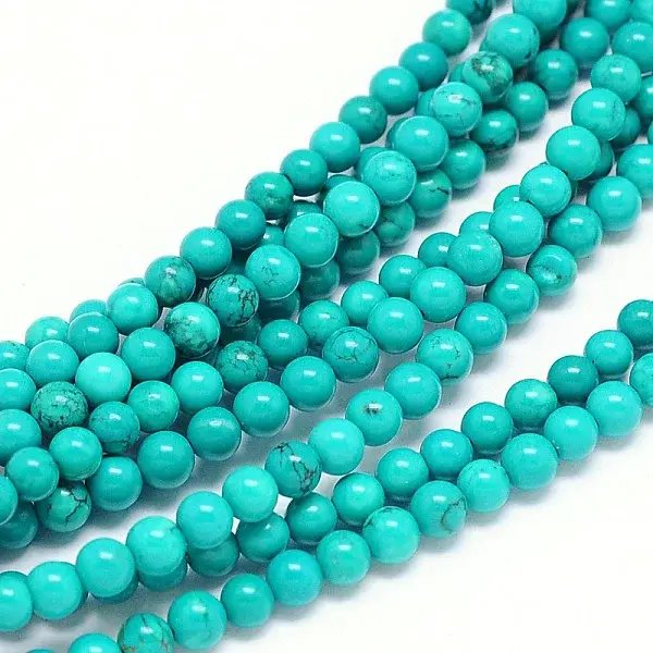 Natural Howlite Round Bead Strands