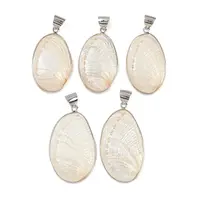Natural White Abalone Shell Big Pendants