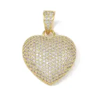 Brass Micro Pave Cubic Zirconia Pendants