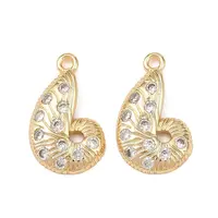 Brass Micro Pave Cubic Zirconia Pendants