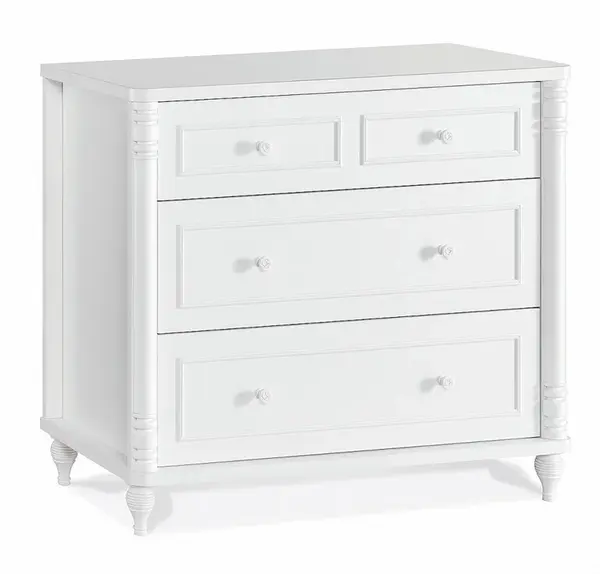 Zásuvková komoda luxor - bílá