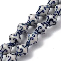 Handmade Blue and White Porcelain Beads Strands