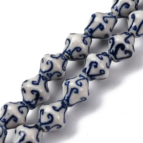 Handmade Blue and White Porcelain Beads Strands