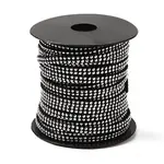 2 Row Platinum Aluminum Studded Faux Suede Cord