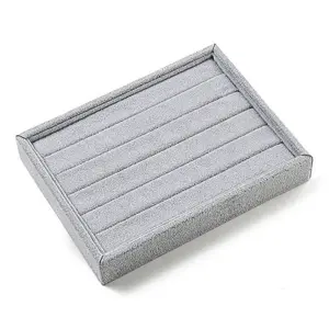 5-Slot Velvet Ring Display Storage Boxes