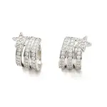 Clear Cubic Zirconia Star Cuff Earrings