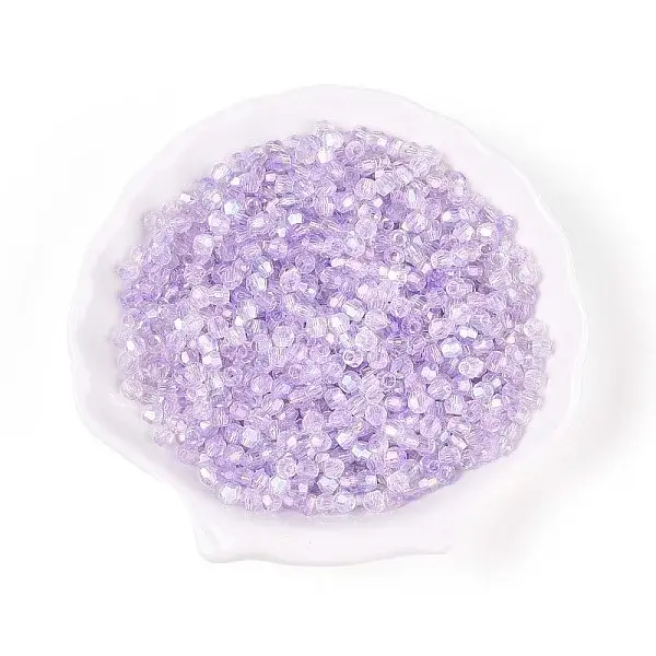 Transparent Spray Painted Glass Beads