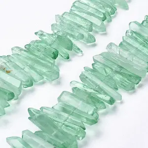 Natural Quartz Crystal Points Beads Strands