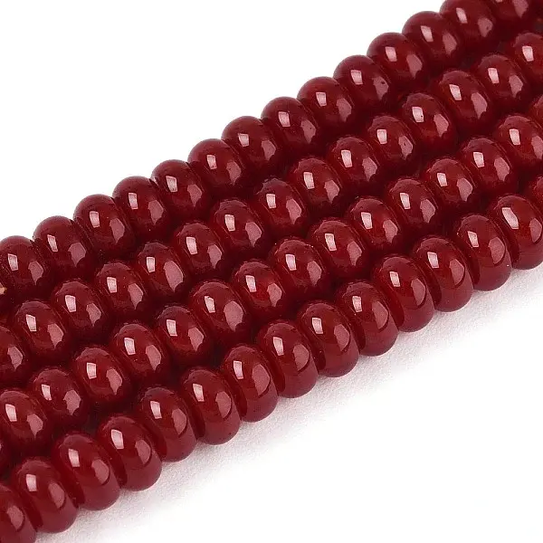 Opaque Spray Painted Glass Beads