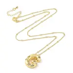 Brass Micro Pave Clear Cubic Zirconia Pendant Necklaces