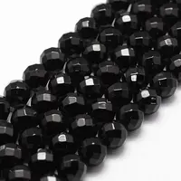 Natural Dyed & Heated Black Onyx Beads Strands
