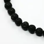 Synthetical Lava Rock Round Beads Strands