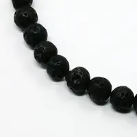 Synthetical Lava Rock Round Beads Strands