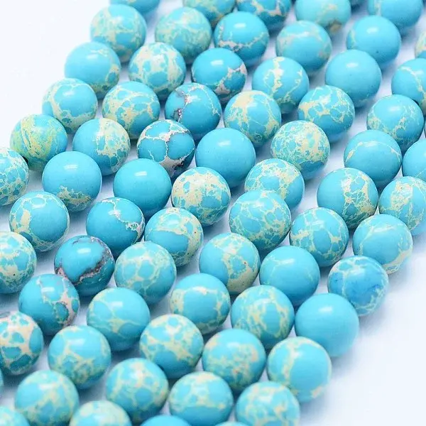Synthetic Imperial Jasper Beads Strands