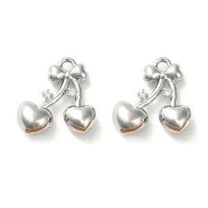 Brass Micro Pave Cubic Zirconia Pendants