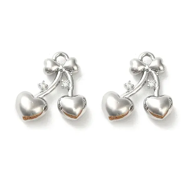 Brass Micro Pave Cubic Zirconia Pendants