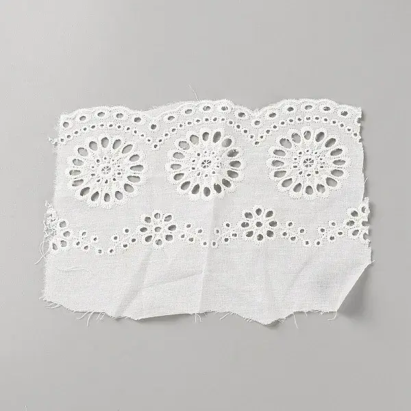 5 Yards Cotton Embroidery Flower Ribbon