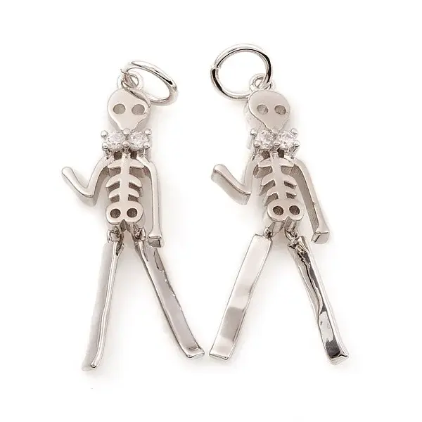 Halloween Brass Micro Pave Cubic Zirconia Pendants