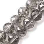 Transparent Electroplate Glass Beads Strands