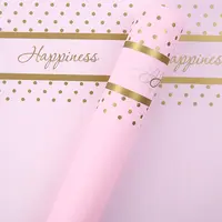 20 Sheets Word Happiness Waterproof Plastic Gift Wrapping Paper