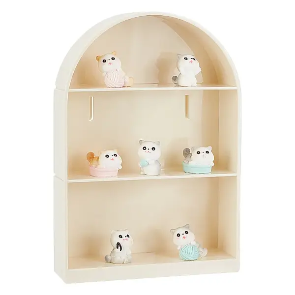 3-Tier Plastic Wall-Mounted Action Figures Display cases